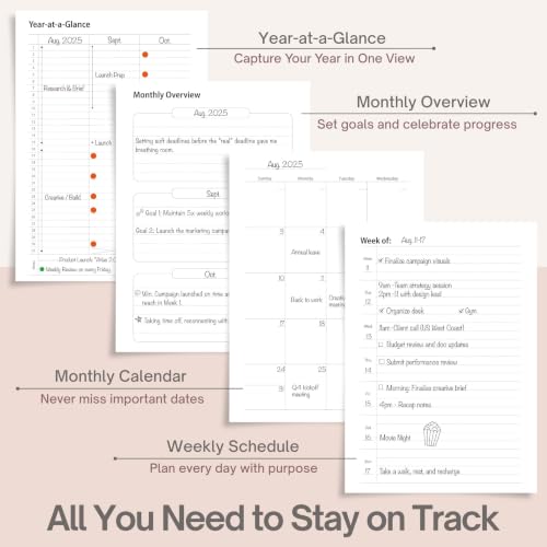 Undated Weekly Planner, A5, Dashboard Layout, Black - color: Black, size: 5.8" x 8.3" (A5)