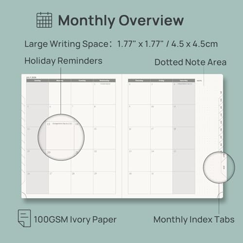 POPRUN Planner 2026-2027, Large-8.5" x 10.5", Academic Weekly Planner - color: Blue, size: Large-8.5" x 10.5", style: Academic Year 2026-2027