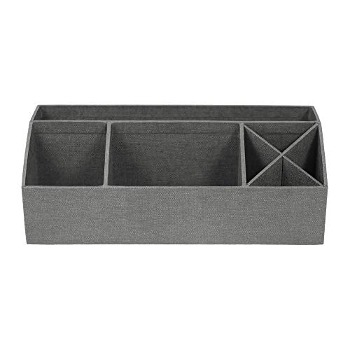 Bigso Elisa Desktop Organizer - Durable Office Desk Organizer with 7 Compartments for Office Supplies and Accessories - 13.1 in x 4.9 in x 4.9 in - Canvas Gray - color: Canvas Gray