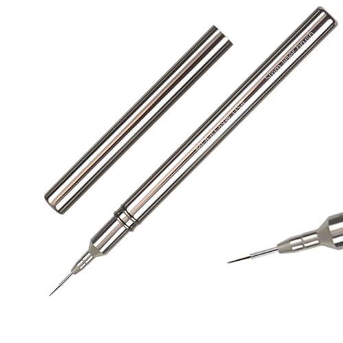 Metallic Nail Art Pen & Liner Brush Set, UV Gel Polish Painting Nail Design Tools for Crisp Long Lines, Tiny Details & Fine Drawing, Manicures Brushes for Women (Sizes 5mm) - color: Liner Brushes (5mm)