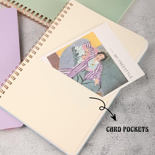 MGGAO 3 Pcs Spiral Notebooks For Women, Aesthetic College Ruled Journal - color: Pack 2