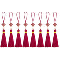 24PCS Chinese Knot Tassel Pendant for Phone Case, Mini Tassels, Wine Red - color: Wine Red 24 Pcs