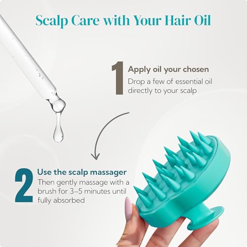 HEETA 2-Pack Large Scalp Massager Scrubber Shampoo Brush for Hair Growth - color: 01- Green & Black
