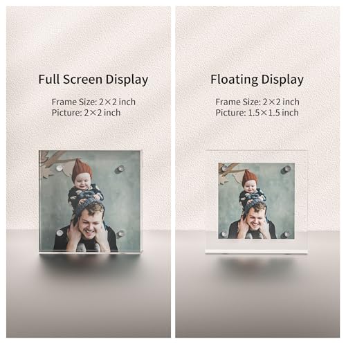 Sezanrpt Acrylic Picture Frames 2x2, 2x2 Picture Frame Mini for 2x2 Pictures, Clear Ticket Display Frame Small Tips Holder - size: 2'' x 2''