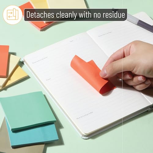 Mr. Pen- Sticky Notes, 3"x3", 12 Pads, 600 Sheets, Retro Colors - color: Retro