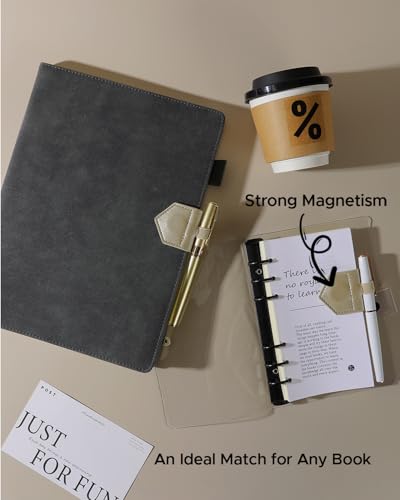 Magnetic Leather Bookmarks with Pen Holder Vegan Leather Book Marks Gifts for Reading Book Lovers Notebook Travelers (Champagne-2PC) - color: Champagne-2pc