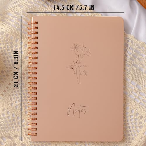 MGGAO 3 Pcs Spiral Notebooks For Women, Aesthetic College Ruled Journal - color: Pack 1
