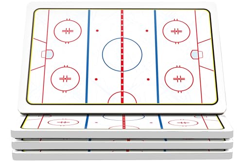 Ice Hockey Rink Ceramic Coasters with Holder. Absorbent Coaster for Drinks, Coaster Set, Table Coaster. Gift for Men, Hockey Decorations, Party Favors - color: Hockey