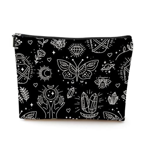 Butterfly Mystic Moon Makeup Bag, Makeup Organizer Cosmetic Bags for Women - color: BohoButterfly