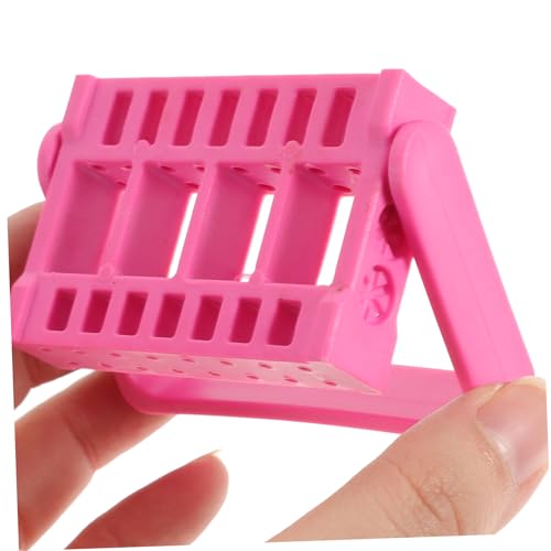 Beaupretty Nail Grinding Head Holder Manicure Grinding Tool Box with 16 Slots Portable Nail Drill Holder Organizer Case for Drill Heads Art Tools Storage Home Salon Use