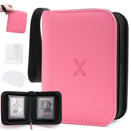 Mini 1 Pocket Top Loader Binder, Upgraded Widened Pages & Spine - color: Pink, size: 1