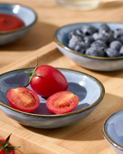 famiware Ceramic Soy Sauce Dish, 2.1oz Dipping Bowl Set of 8, Blue - color: Blue, size: 8pcs