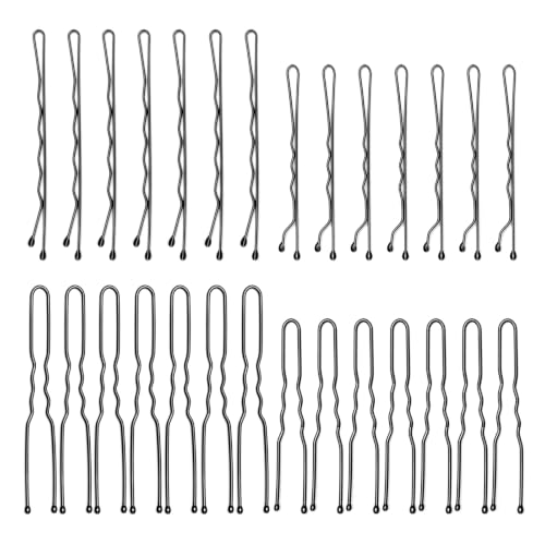 200 Pcs Bobby Pins U Shaped Hair Pins Kit for Women, Black - color: Black