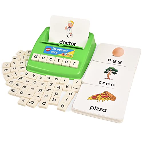 BOHS English Spelling Game for Kids, 60 Picture Cards and Lowercase Tiles - style: lower case