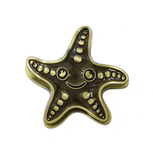 Vintage Ocean Bookmark Clip, 4 Color Starfish Shell Octopus for Book Lovers - color: Starfish Style C