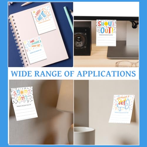 Shout Out Sticky Notes- 9 Pcs Shout Out Stick Memo Pads Back to School Stationary for Teacher Recognition Appreciation Gifts for Coworkers Students Employee Office Supplies 3 * 4 Inches - style: Shout Out