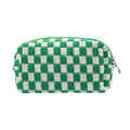 PAZIMIIK Checkered Makeup Bag for Purse, Small Travel Cosmetic Pouch,Green - color: Green