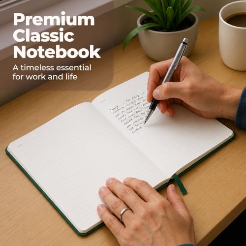 A5 Leather Bound Journal Green 5.8x8.3" Lined Notebook 300 Pages - color: Green, size: A5 300 Pages
