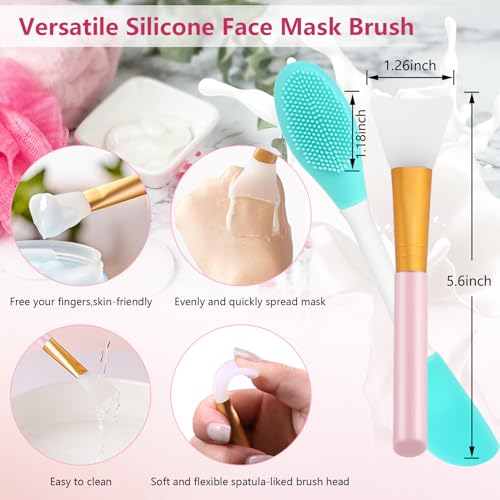 Yokilly Silicone Face Scrubber Kit: Exfoliator Blackhead Skin Care Tool - color: 5 Piece Kit