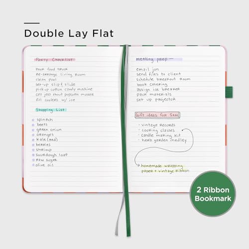 &And Per Se Lined Hardcover Notebook – A5 5.7"x8" College Ruled, 160 Pages, 100gsm Thick Paper – Aesthetic Journal for Women, Gift-Ready Planner, Everyday Writing Notebook (Color Block) - color: k.Color Block, style: Lined with Pattern