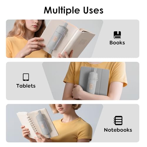 MoKo Elastic Pen Holder for Notebook, Adjustable Zipper Pouch, Grey - color: Grey