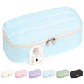 Sooez Cute Pencil Case, Soft Puffers Pencil Pouch, Large Pen Pencil Bag - color: Blue