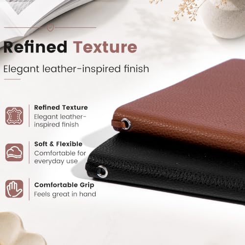 CAGIE College Ruled Journal for Men & Women, Softcover A5 Leather Notebook - color: Brown, size: 1 Pack