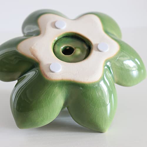 Ceramic Succulent Flower Table Centerpiece (Green 2) - color: Green 2
