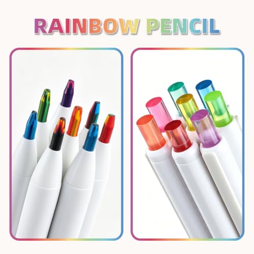 Rainbow Colored Pencils 8 Pcs 3.0mm, Mechanical Rainbow Pencils, Girl Gifts - style: Rainbow Color