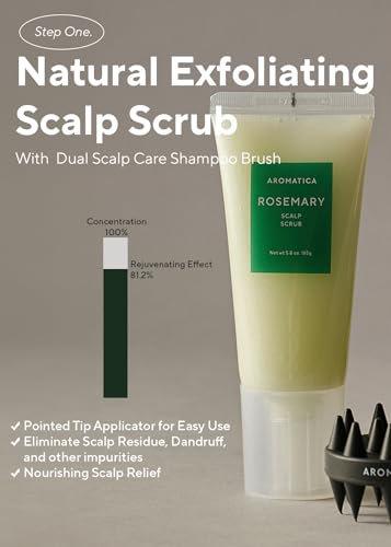 AROMATICA Rosemary Scalp Care Gift Set with Dual Brush