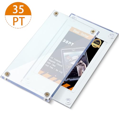 5 Pieces 4-Screw Acrylic Card Holder 35PT for Baseball Trading Cards