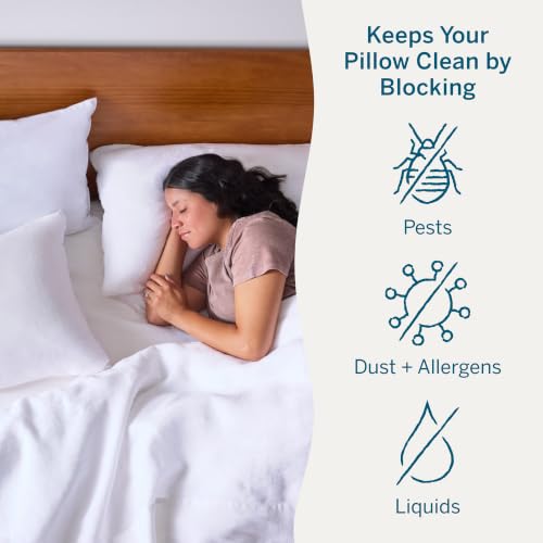 Lucid® Zippered Pillow Encasement – Waterproof Protector – King, Set of 2 - size: King, style: Pillow Encasement
