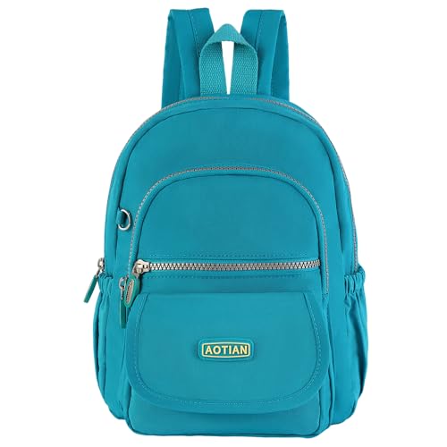 AOTIAN Mini Backpack for Women, Lightweight Sturdy Nylon Small Daypack - color: Mini Wake Blue