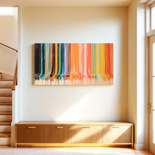 Modern Abstract Colorful Canvas Art Wall For Living Room Prints 20"×40" - color: LAI-12G, size: 40"L x 20"W