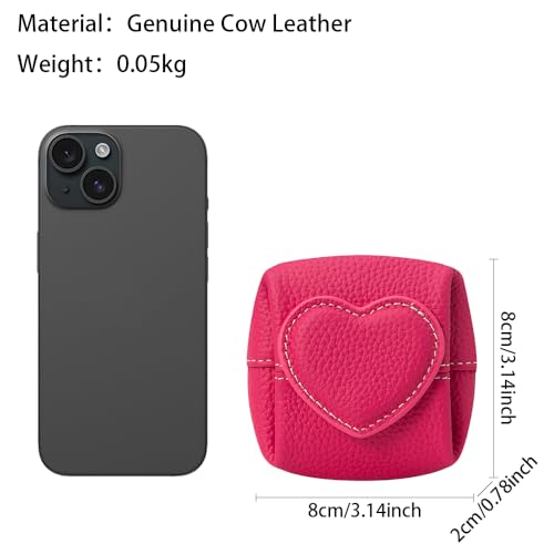 Royal Bagger Genuine Cowhide Leather Coin Purse for Women, Lychee Pattern Mini Change Pouch with Buckle Closure, Compact Accessory Bag 1603 (Deep Purple 1604) - color: Deep Purple 1604