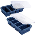 Souper Cubes 1 Cup Silicone Molds for Food with Lids, Blueberry, 2-Pack - color: Blueberry, size: 2-Pack