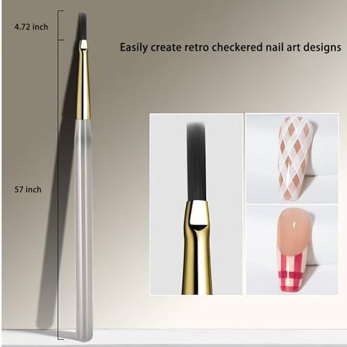 Professional Nail Art Brush Set, 3 Piece Liner Detail Brushes Kit for Gel Polish, Drawing, Painting, Precision Design