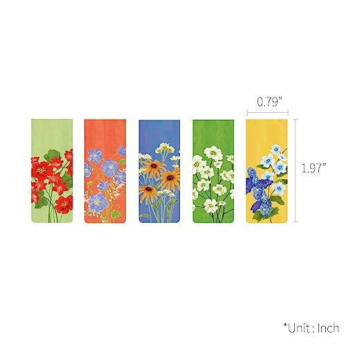 Monolike Magnetic Bookmarks Olivia's Flowers Ver.3, Set of 5 - color: Olivia's Flowers Ver.3