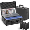 Graded Card Storage Box, 6 Row black Hard Slab Case Trading Card Holder