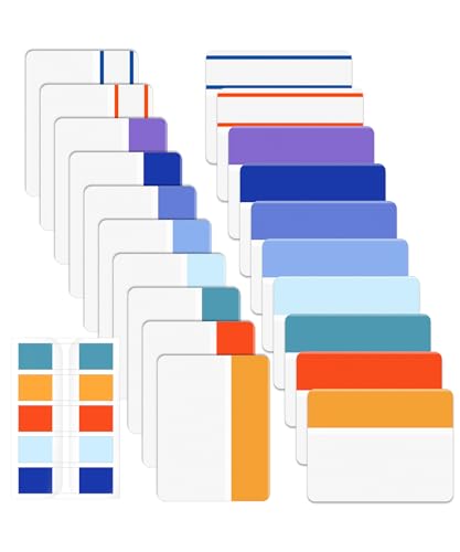 Mr. Pen- Sticky Index Tabs, 500 Pcs, 21 Sets, Colorful - color: Winter