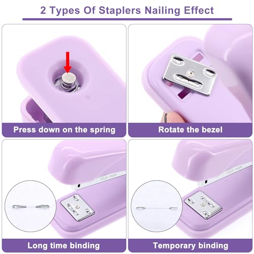 17 IN 1 Office Desk Organizer Set for Back to School Supplies Accessories - color: Purple