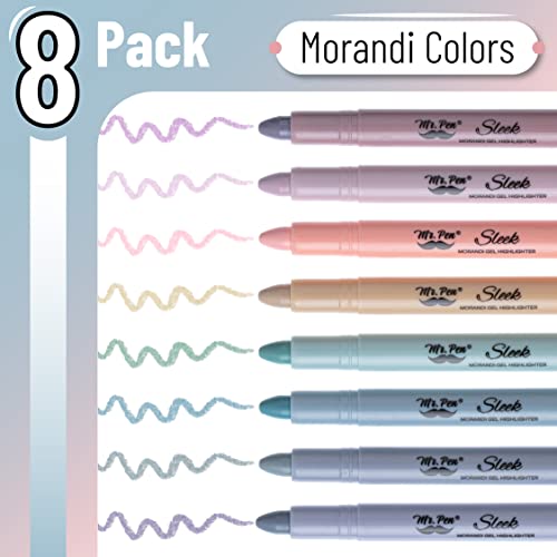 Mr. Pen- No Bleed Gel Highlighters, Morandi Colors, 8 Pack - color: Morandi Colors 2, size: 8 Pack
