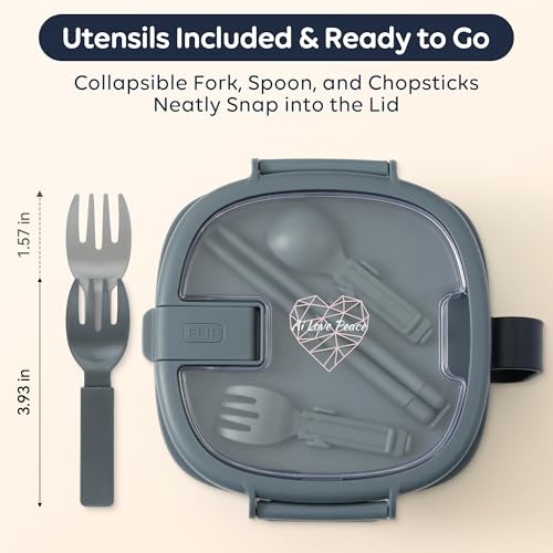 Microwave Ramen Bowl with Lid, Square Leakproof Cooker, BPA-Free, Navy - color: Navy, size: 50 oz (Single Bowl)