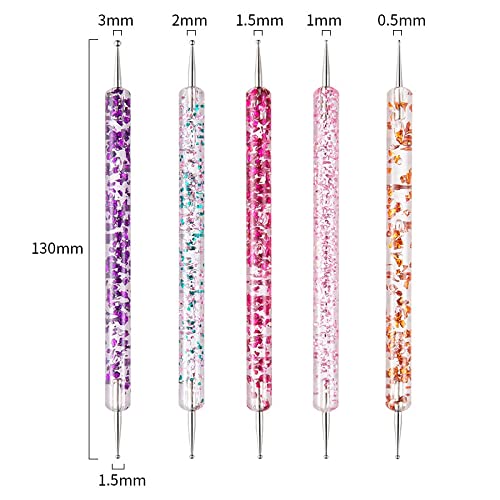 Artdone 31pcs Nail Art Brushes Tools Set Dotting Tools for Gel Polish - color: 31Pcs