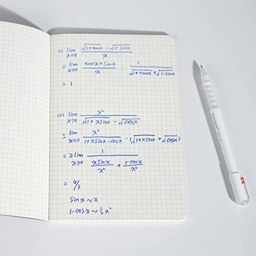 TWONE 6 Pack Notebooks Journal - 60 Square Grid Page/30 Sheets, Premium Thick Paper Soft Cover Journal for Travel, Office, Work, Office, Home, School, Business Writing,5.5” x 8.3” (Black) - style: Squared
