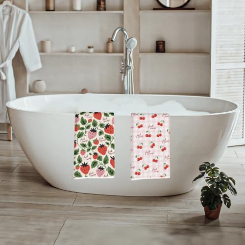 Strawberries Cherries Trump Kitchen Towels Gifts for Women Tea Towel - color: Multi 1864