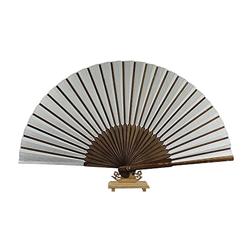 DAILY SSUUP] O-juk-sseon Hand Folding Fan - Korean Tradition Fan Korean Paper Bamboo Frame Folding Fan, Portable Hand Folding Fan, use as Oriental Interior Accessories (Bamboo) - color: Bambo