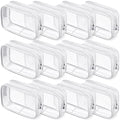 Weewooday 12 Pcs Clear Cosmetic Bags PVC Zipper,Large,White - color: White, size: Large
