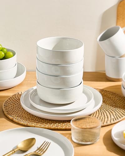 Famiware Milkyway 12-Piece Stoneware Dinnerware Set, White - color: White, size: Service for 4 (Standard Dinner Set)