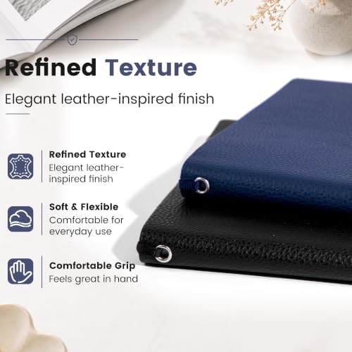 CAGIE College Ruled Journal for Men & Women, Softcover A5 Leather Notebook - color: Navy Blue, size: 1 Pack